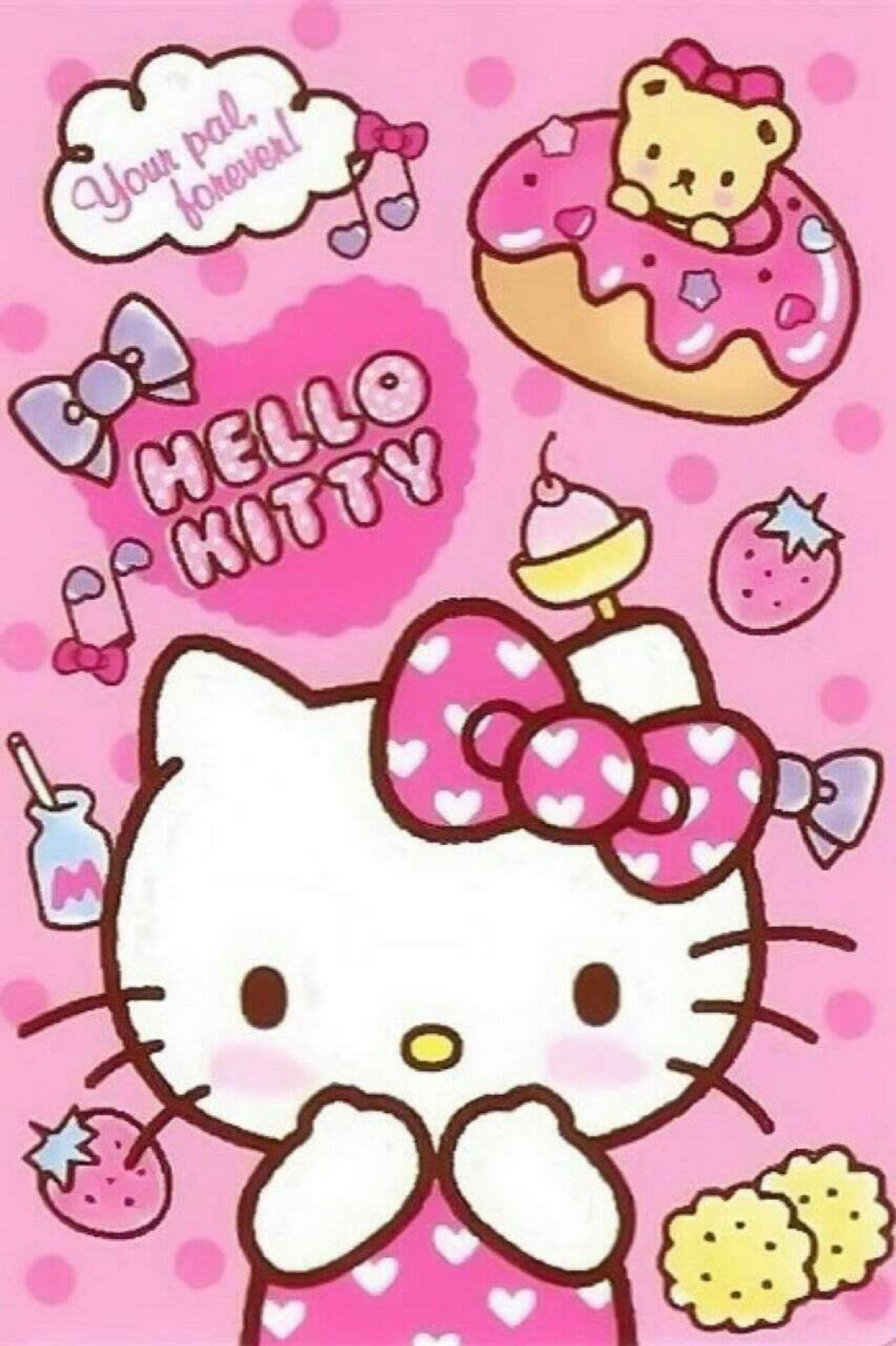 kitty猫图片粉色壁纸 kitty猫图片苹果6壁纸
