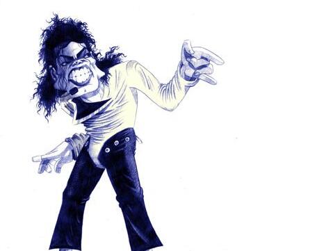 迈克尔杰克逊卡通头像 迈克尔杰克逊漫画头像
