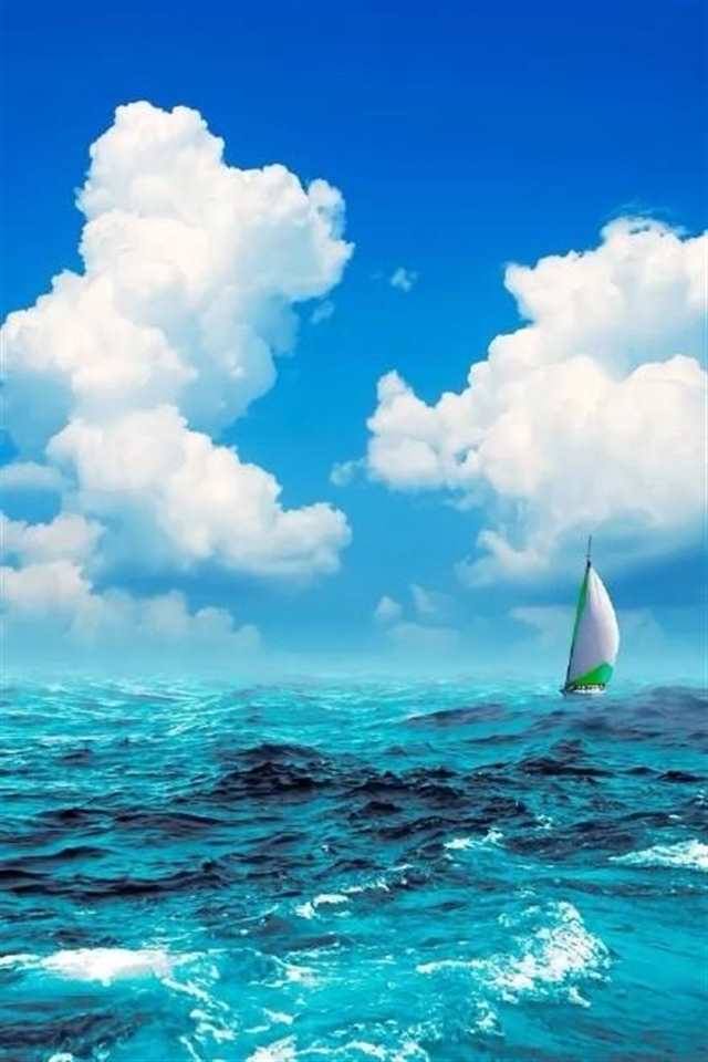 要温柔手机壁纸#大海#帆船