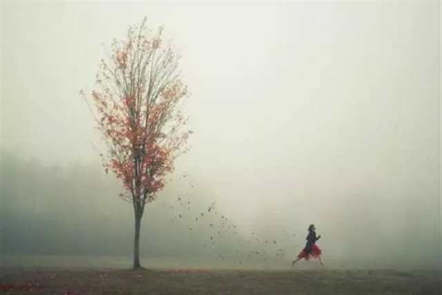  一个人的平静和淡然#女生#秋天#雾
