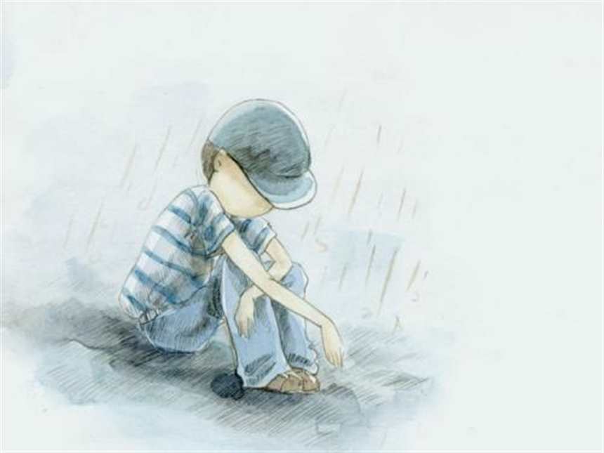 受到责难时,内心的我常会变成一个情绪低落或甚至愤怒的小男孩#哭泣#卡通#小孩