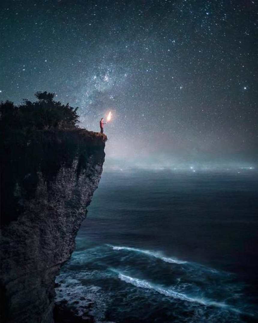 一个人旅行孤独的时候除了数星星,还能干什么呢#大海#星空#失落#伤感
