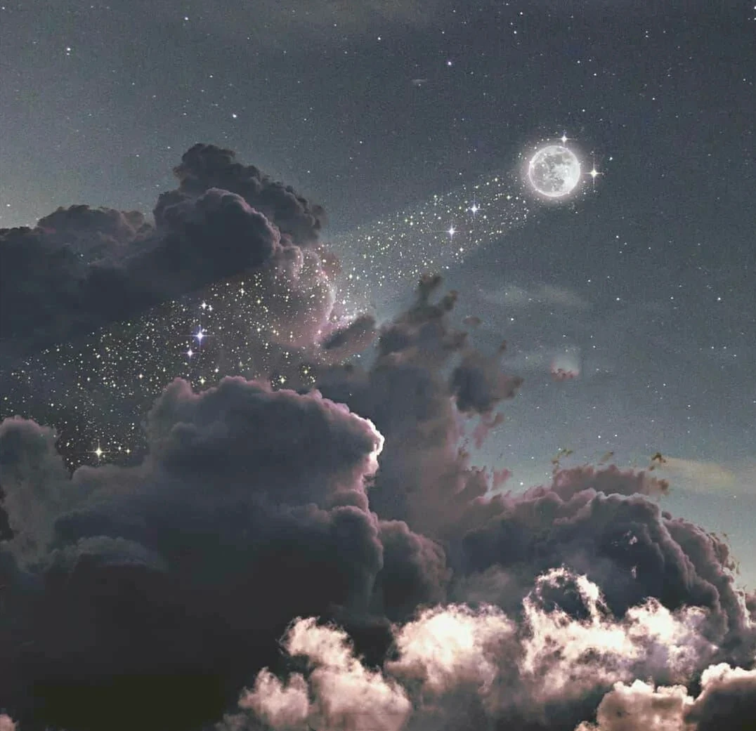 最近超火的天空 云朵背景图,#星空#月亮