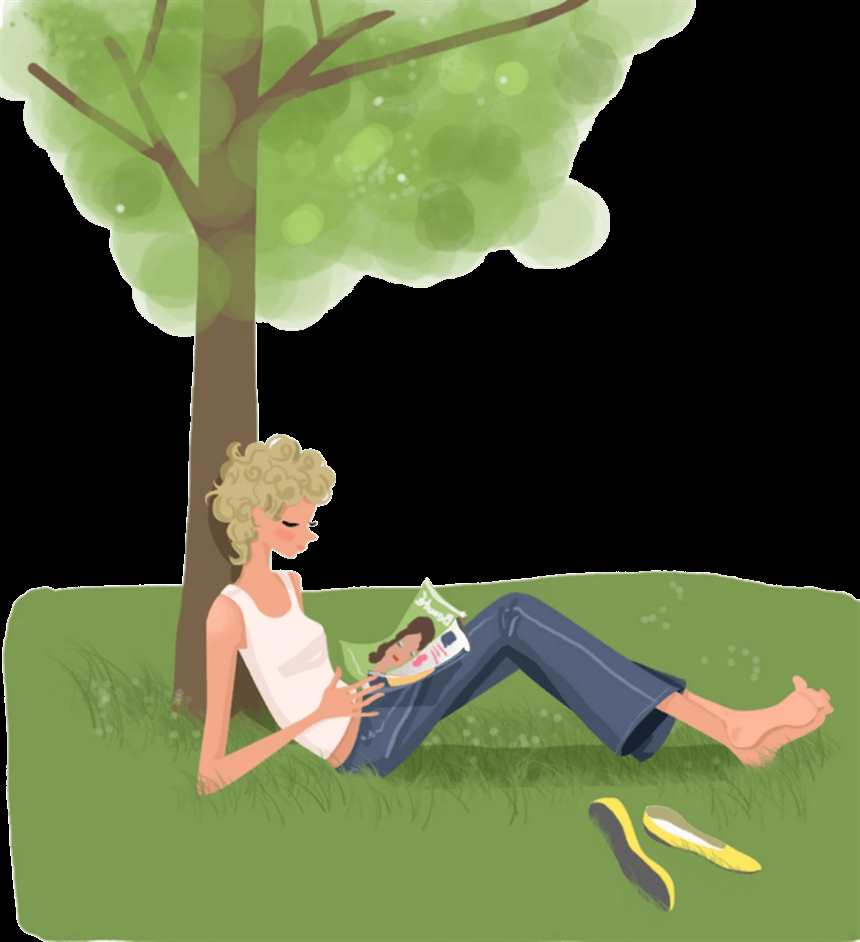 树下看书的女人#二次元#女生#卡通