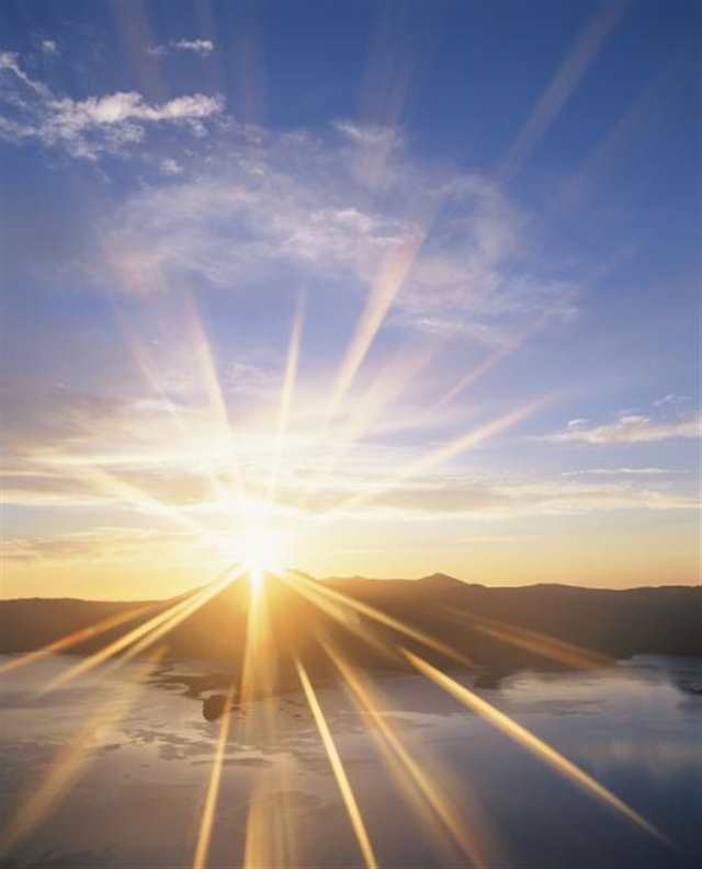 阳光灿烂的图片#湖水#阳光