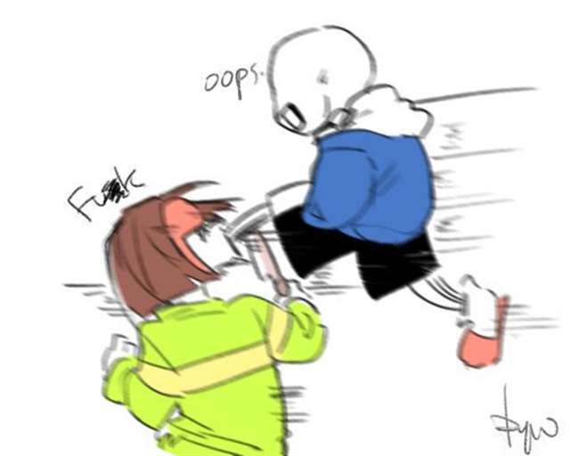 undertale——sans&chara(笑哭)