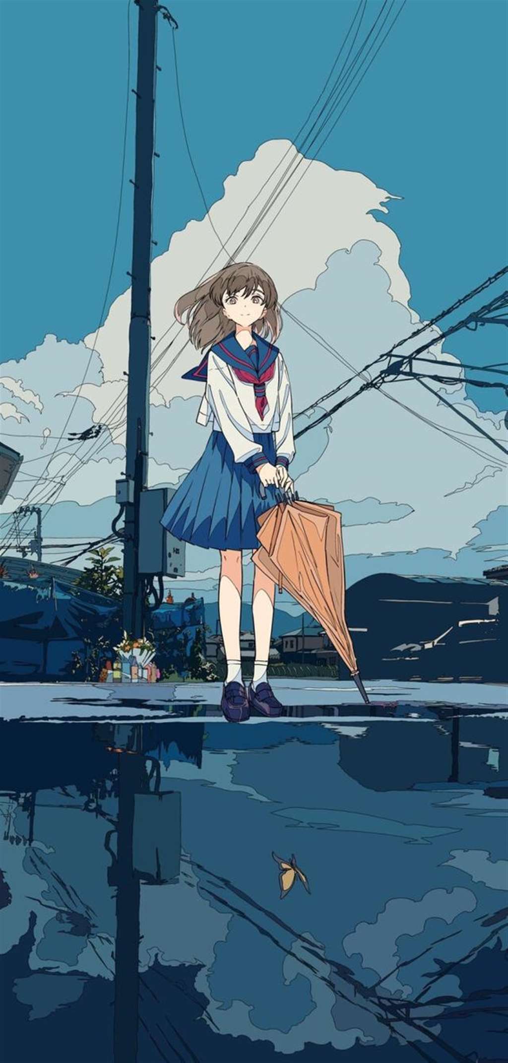 动漫少女高清壁纸,搭配仙女文案「一起看星星吗?我