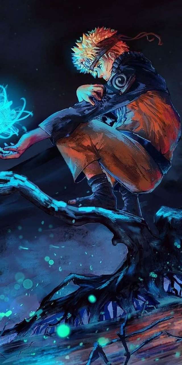 动漫壁纸:火影忍者鸣人叛忍手机壁纸,黑化鸣人加入晓组织