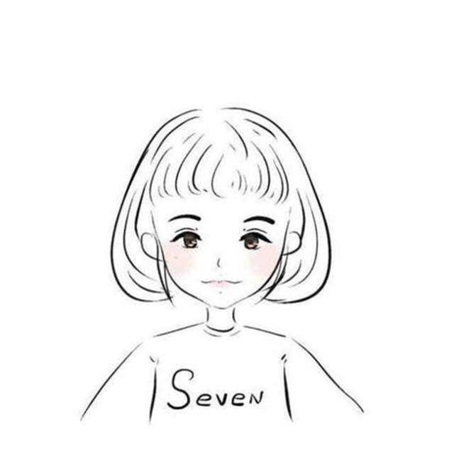 简约 卡通 手绘 头像 女头
