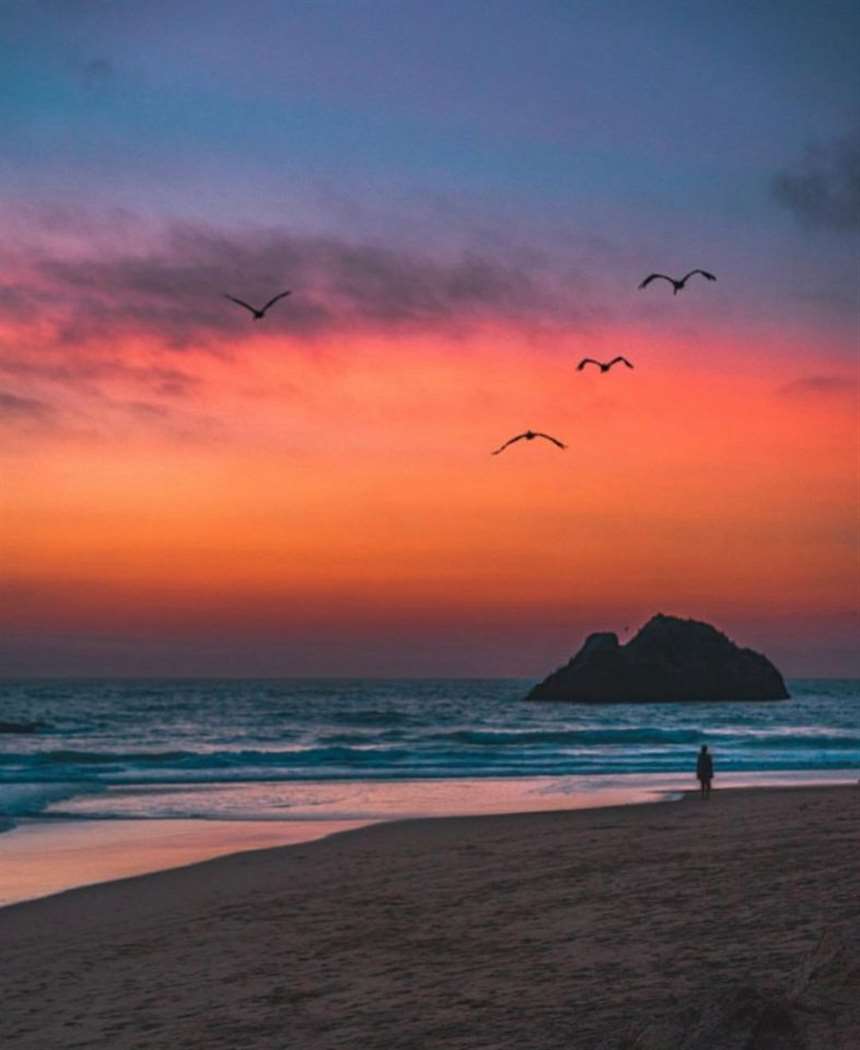 温柔的落日余晖和美好的你