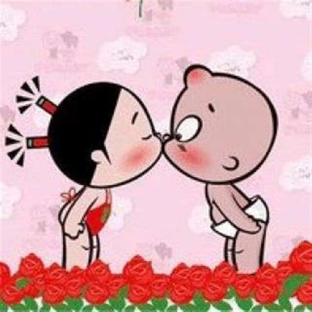 小破孩qq头像 情侣俩人卖萌搞怪耍 流氓