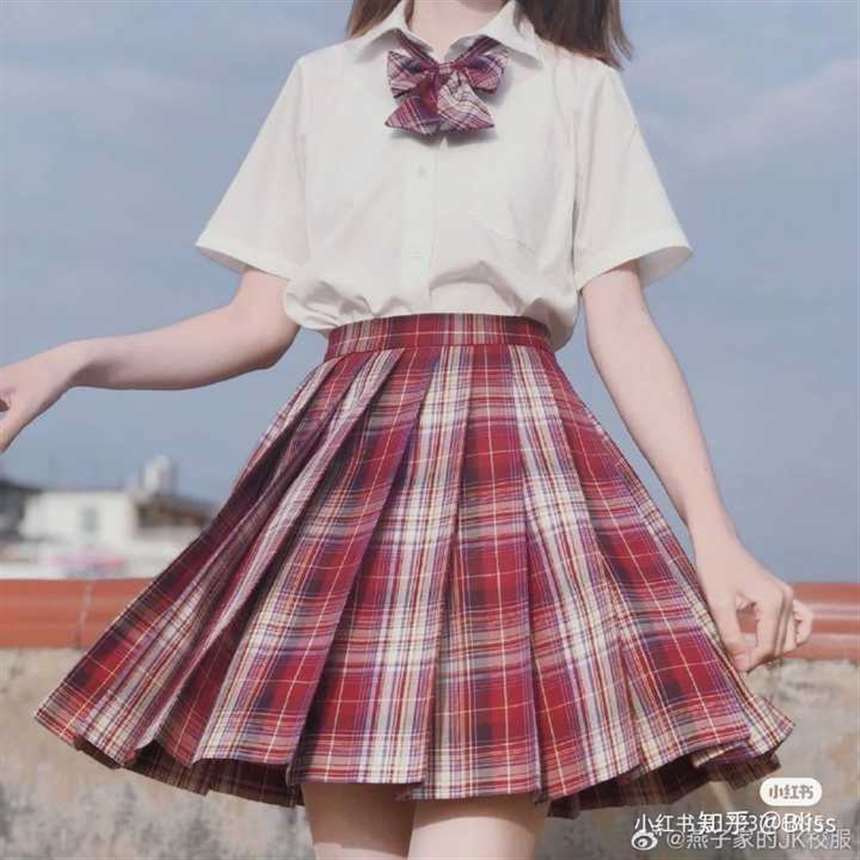 推荐红色jk格裙?