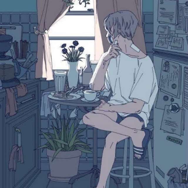 望向窗外孤独漫画男生头像图片 越长大就会越孤单