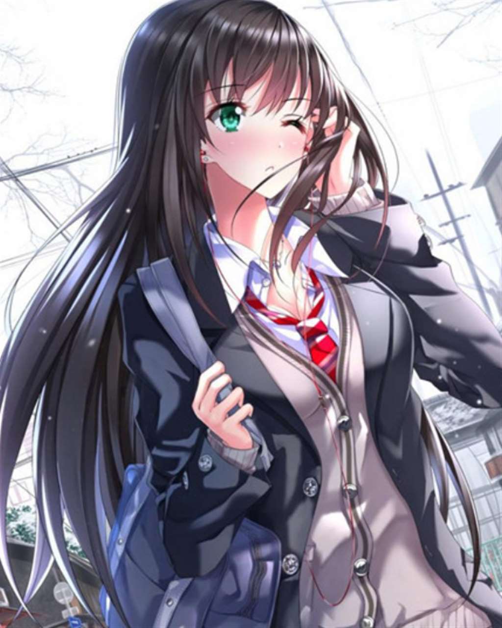 二次元动漫人物高清壁纸合集,如花似玉的jk少女