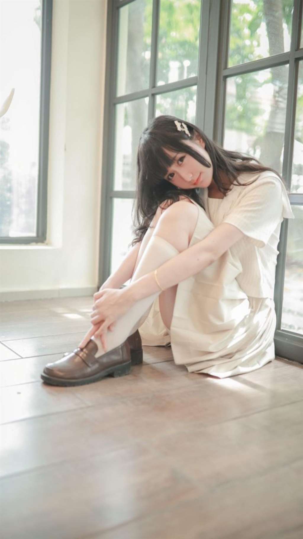 清新文艺少女甜美可爱侧脸杀jk写真,高清图片,手机壁纸