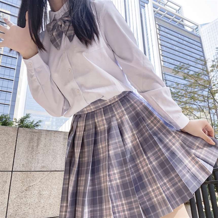 【梗豆物语】紫烟正版原创jk制服学院风日系短裙高腰