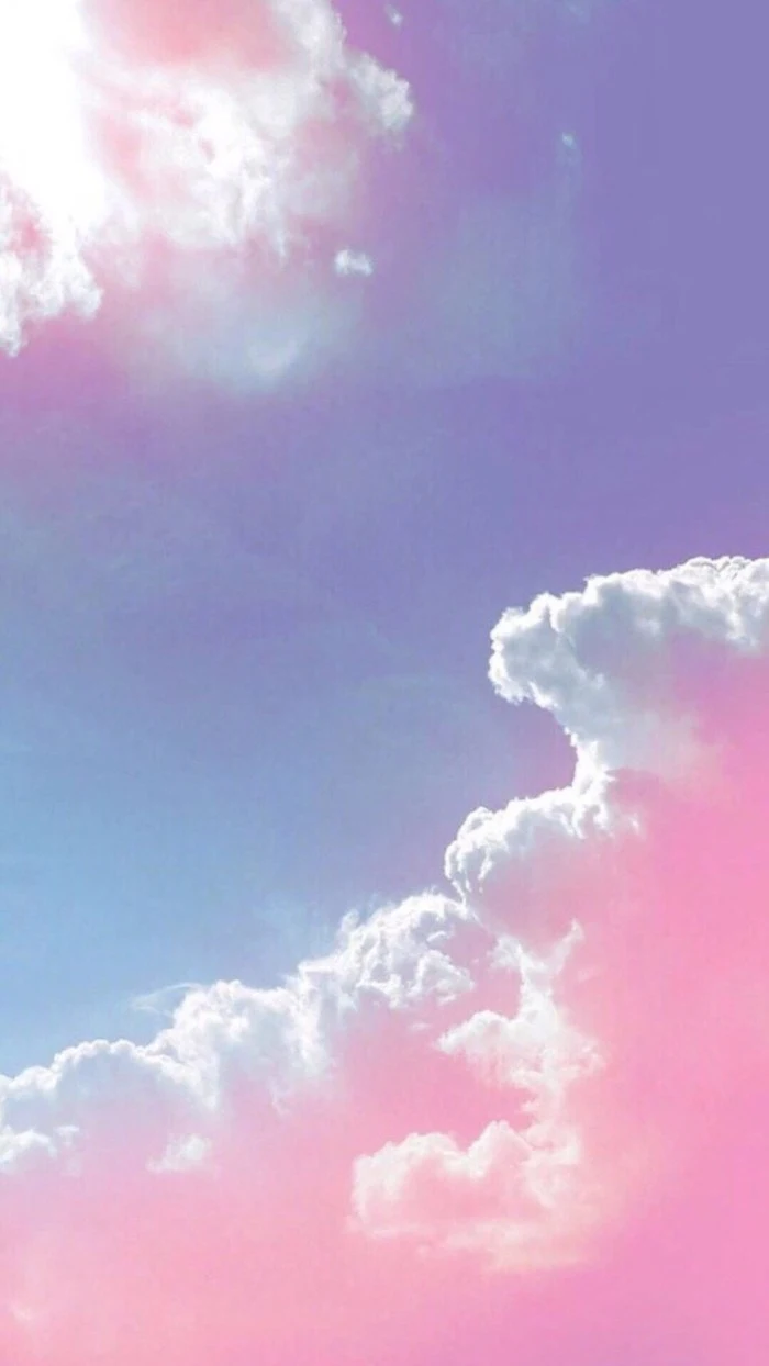 粉蓝色·少女心·天空·壁纸:喜欢你的原因,只因为你