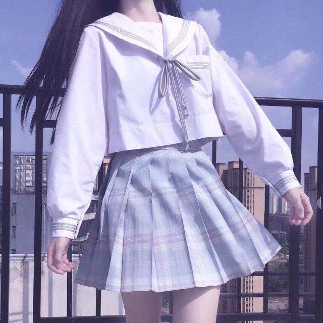 jk制服部位女生头像背景图