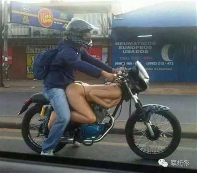  骑摩托车下面有反应 骑动感单车流水了