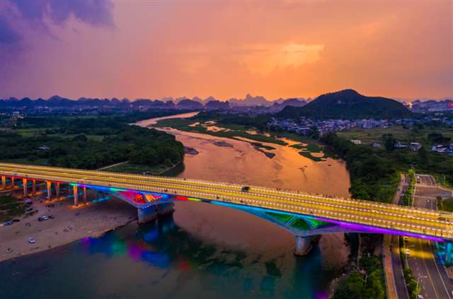 初冬桂林,探寻落日余晖和你