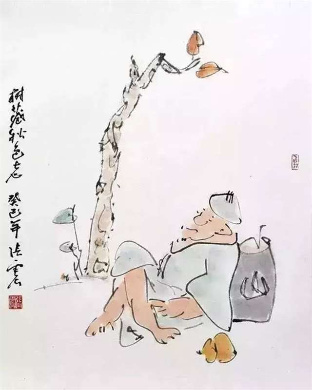 一画一诗一哲思:逢人不说人间事,便是人间无事人