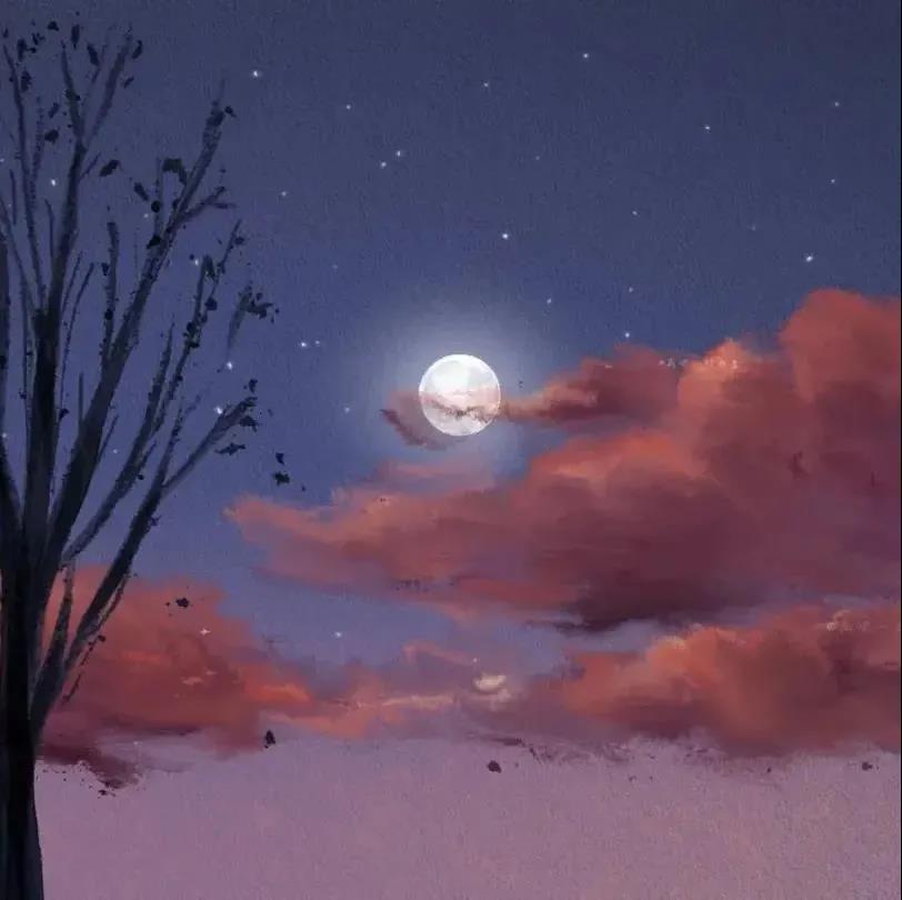 唯美背景图片风景|分享一些浪漫的月光