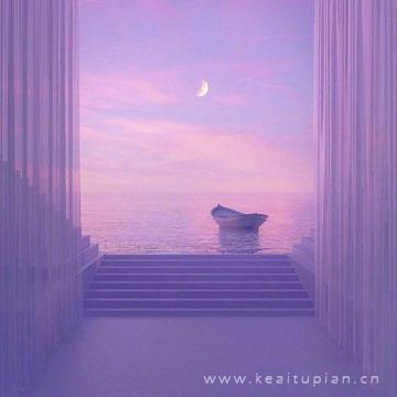 超美超好看的紫色仙气梦幻背景图，好看的紫色天空风景头像图片