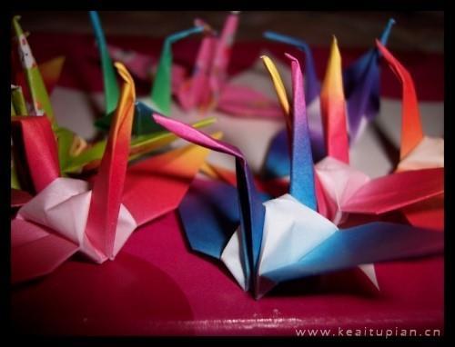 唯美用心折千纸鹤能给爱的人带来幸福与好运图片