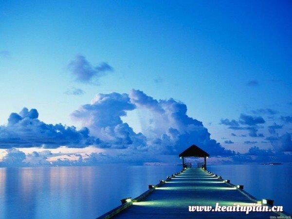 漂亮爱上马尔代夫的蓝色图片