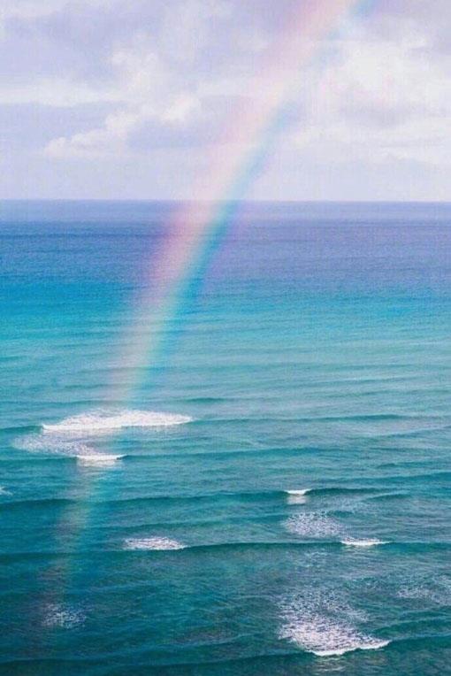唯美真实的彩虹，彩虹尽头风景图片