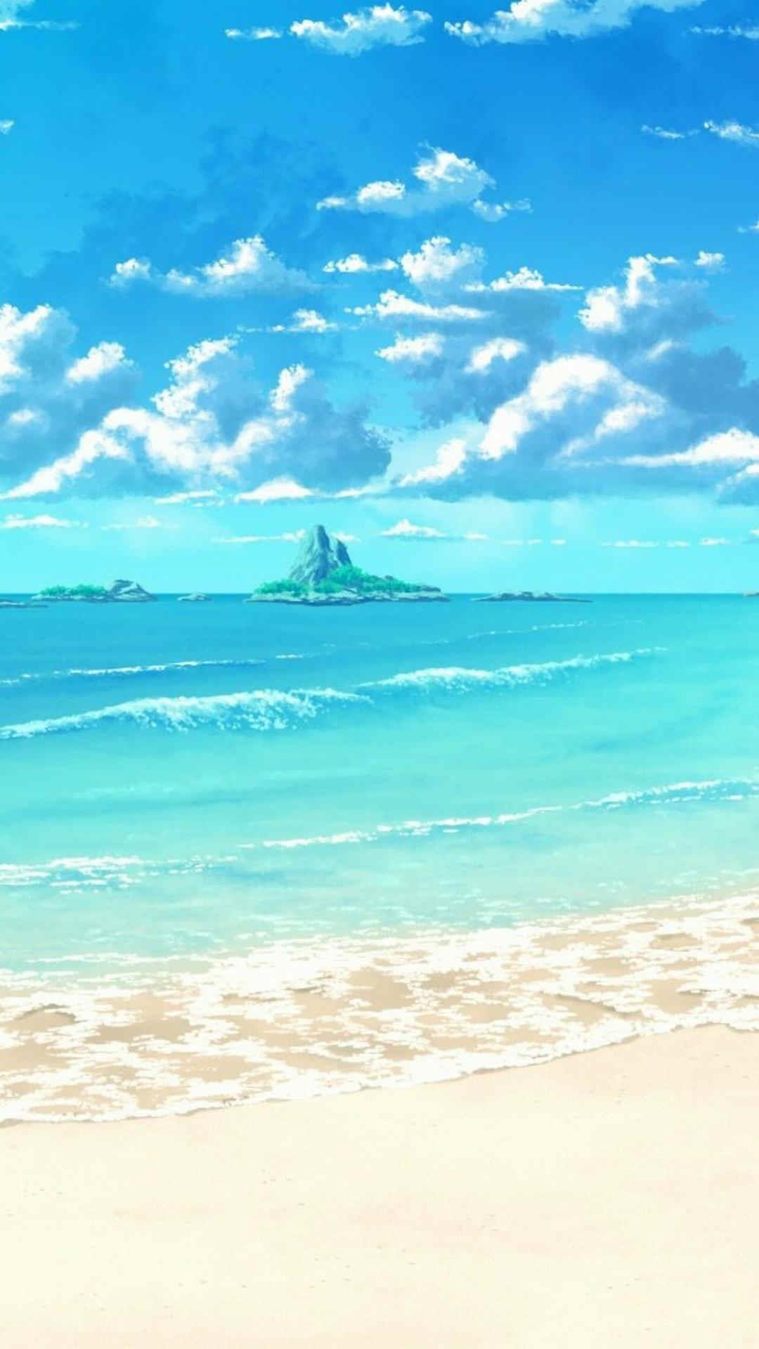 唯美海滩风景纯色手机壁纸高清图片下载
