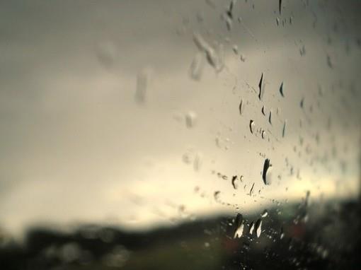 唯美的窗外朦胧下雨图片