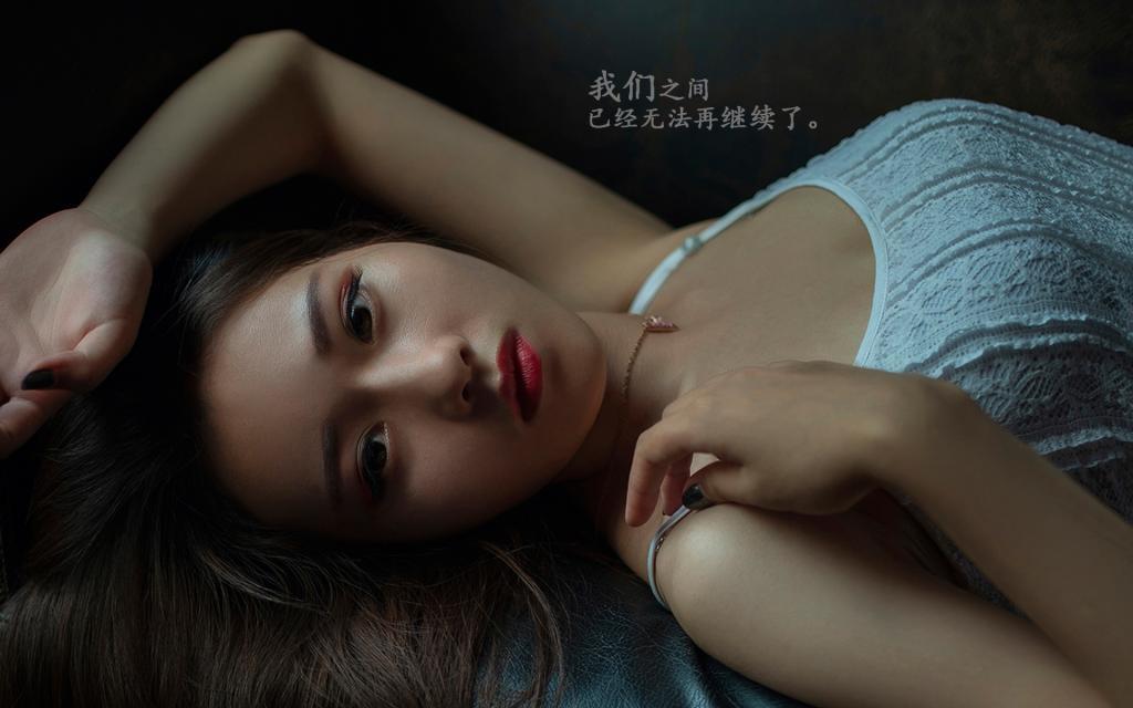 唯美美女伤感说说高清壁纸图片