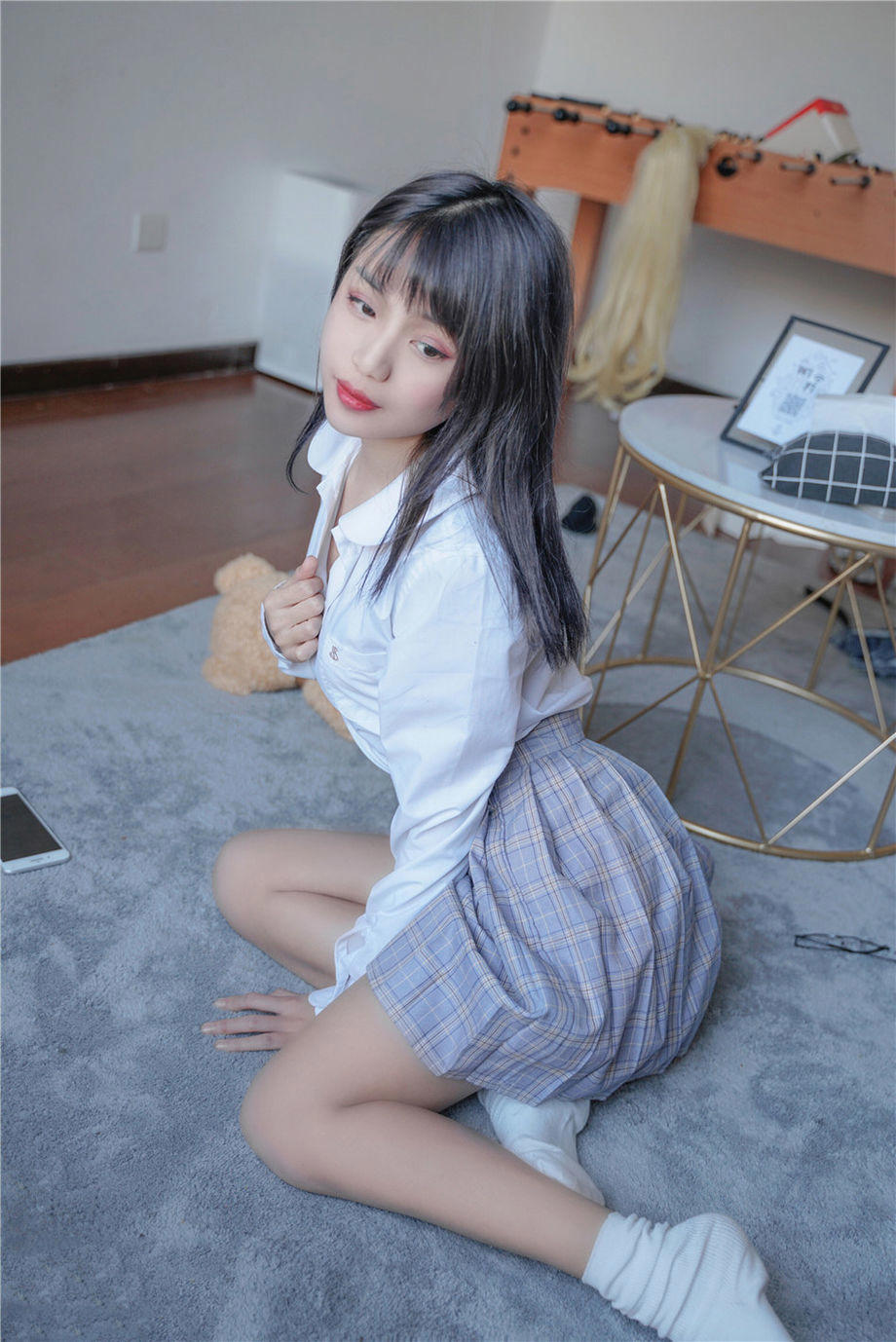 甜美可爱的清纯童颜美女制服私房写真图片