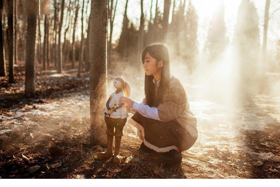 唯美迷幻森林系女生写真图片