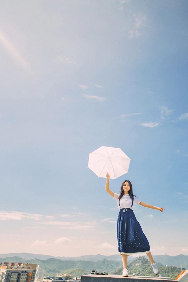 背带裙萝莉少女夏日阳光写真图片合集