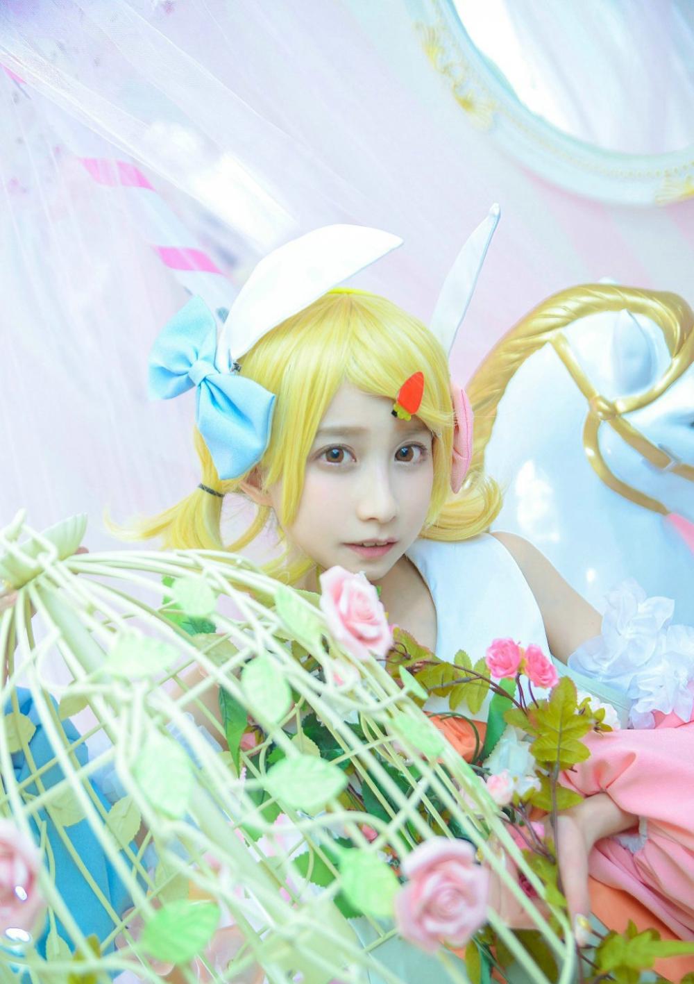 呆萌可爱镜音双子cosplay写真