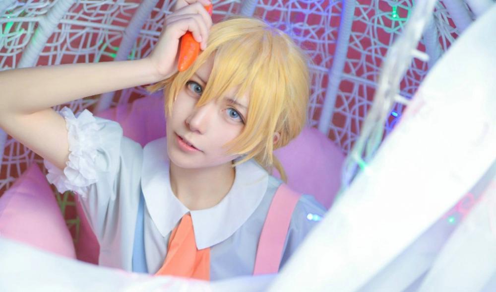 呆萌可爱镜音双子cosplay写真