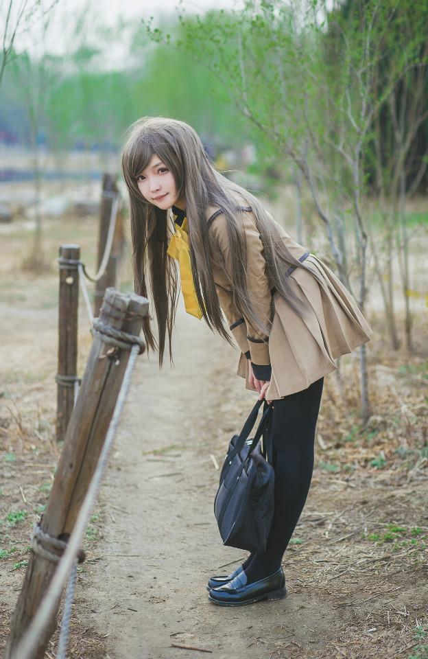 桃园奈奈生JK制服cosplay户外写真