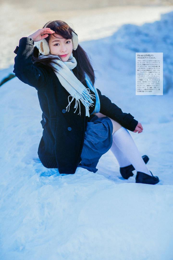 日本美女学生妹jk制服雪地写真